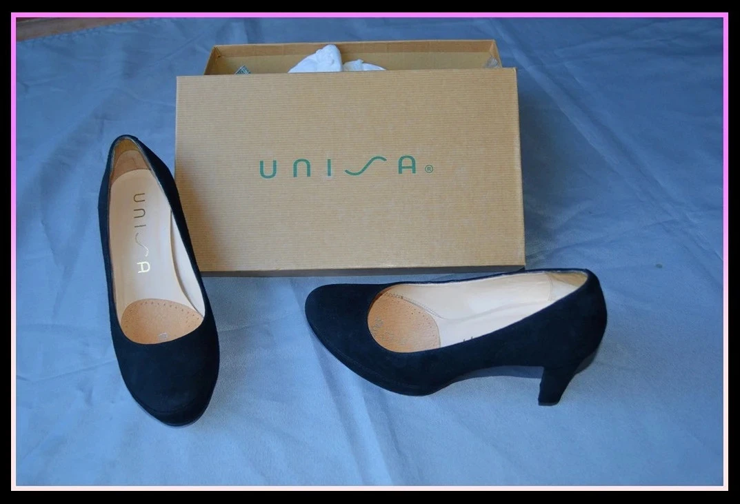 Escarpins Unisa – 37.5 – Noir – daim de chèvre